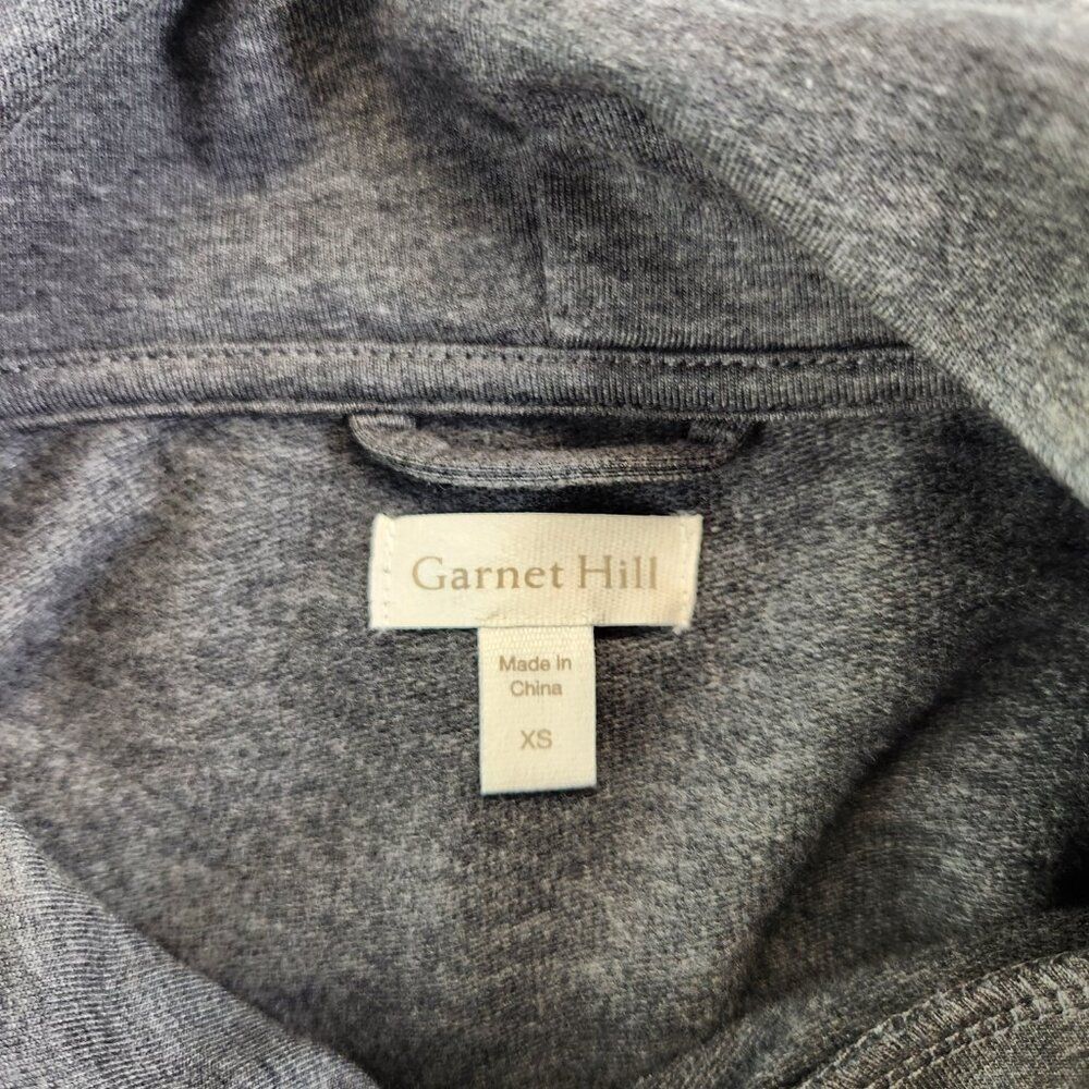 Garnet Hill Dress Womens XS Gray Trainer Hooded Tunic Sweatshirt Athleisure - Picture 9 of 13